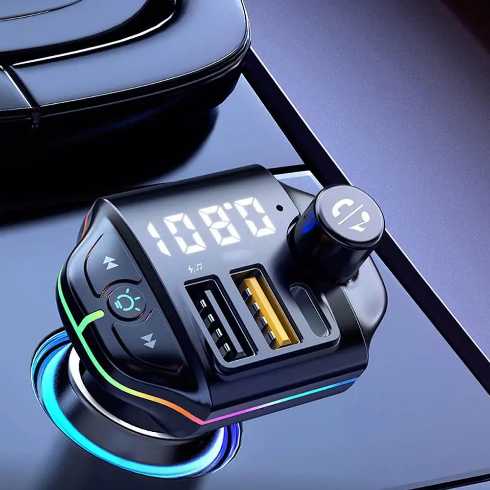A10 Car Audio Player Bluetooth 5.0 FM Transmitter Wireless Handsfree Receiver Auto MP3 Player Changer Colorful Atmosphere Light
A10 Car Audio Player Bluetooth 5.0 FM Transmitter Wireless Handsfree Receiver Auto MP3 Player Changer Colorful Atmosphere Light