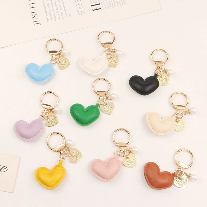 Women Leather Heart Keychain Love Pearl Pendant Charm Bag Key Ring Light Luxury Party Gift Girlfriend Jewelry Decoration
Women Leather Heart Keychain Love Pearl Pendant Charm Bag Key Ring Light Luxury Party Gift Girlfriend Jewelry Decoration