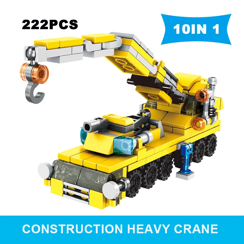 HOT!The Construction Heavy Crane Building Block Model Spliced Bricks Combination Gifts For Children Kid Tool Toy 222 Small PCS
HOT!The Construction Heavy Crane Building Block Model Spliced Bricks Combination Gifts For Children Kid Tool Toy 222 Small PCS