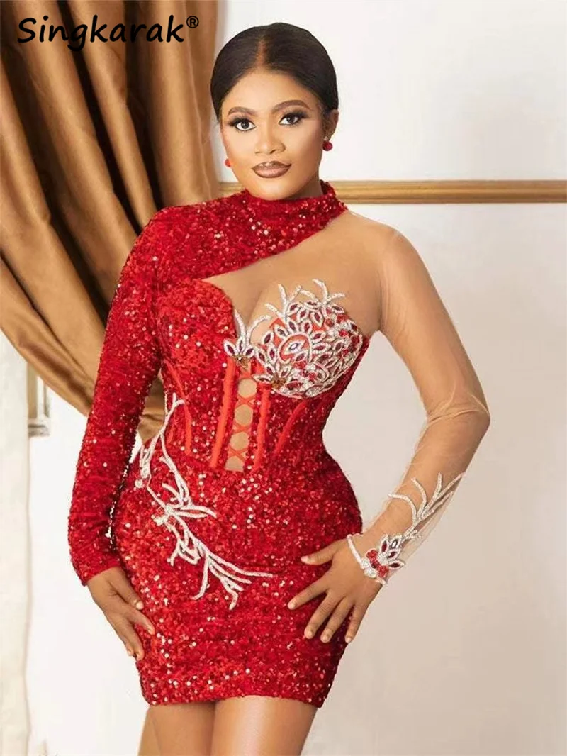 Sexy Short Red Prom Dresses 2022 Sparkly Sequins Beads Crystal Birthday Party Dress Mini Cocktail Gowns Robe De Bal Lace-Up
Sexy Short Red Prom Dresses 2022 Sparkly Sequins Beads Crystal Birthday Party Dress Mini Cocktail Gowns Robe De Bal Lace-Up