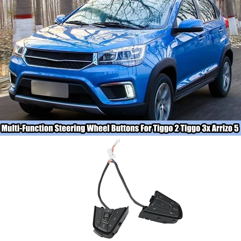 Автомобильные многофункциональные кнопки на руль для Chery Tiggo 2/3X Arrizo 5, громкость круиза, Bluetooth-телефон
Автомобильные многофункциональные кнопки на руль для Chery Tiggo 2/3X Arrizo 5, громкость круиза, Bluetooth-телефон