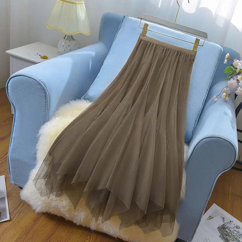Irregular Elegant Women Tulle Skirt Korean Fashion Mesh A Line Ladies Pleated Skirt Summer Chic High Waist Party Faldas D73
Irregular Elegant Women Tulle Skirt Korean Fashion Mesh A Line Ladies Pleated Skirt Summer Chic High Waist Party Faldas D73