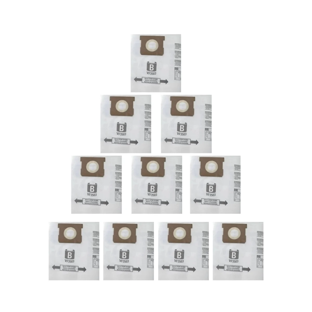 10PCS Dust Bags VF3503 for 6-9Gallon High-Efficiency Dust Bags Garbage Vacuum Filter Bag
10PCS Dust Bags VF3503 for 6-9Gallon High-Efficiency Dust Bags Garbage Vacuum Filter Bag