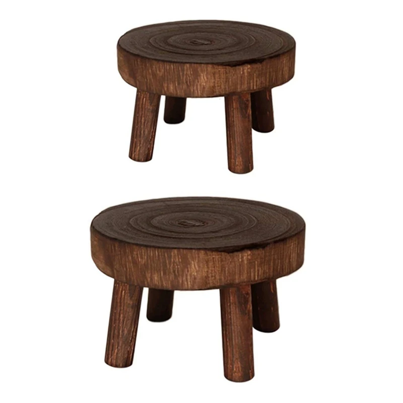 2Pcs Mini Wooden Stool Flower Display Stand, Potted Plant Shelf Bonsai Rack, Vintage Wood Grain Garden Plant Pot Stand
2Pcs Mini Wooden Stool Flower Display Stand, Potted Plant Shelf Bonsai Rack, Vintage Wood Grain Garden Plant Pot Stand