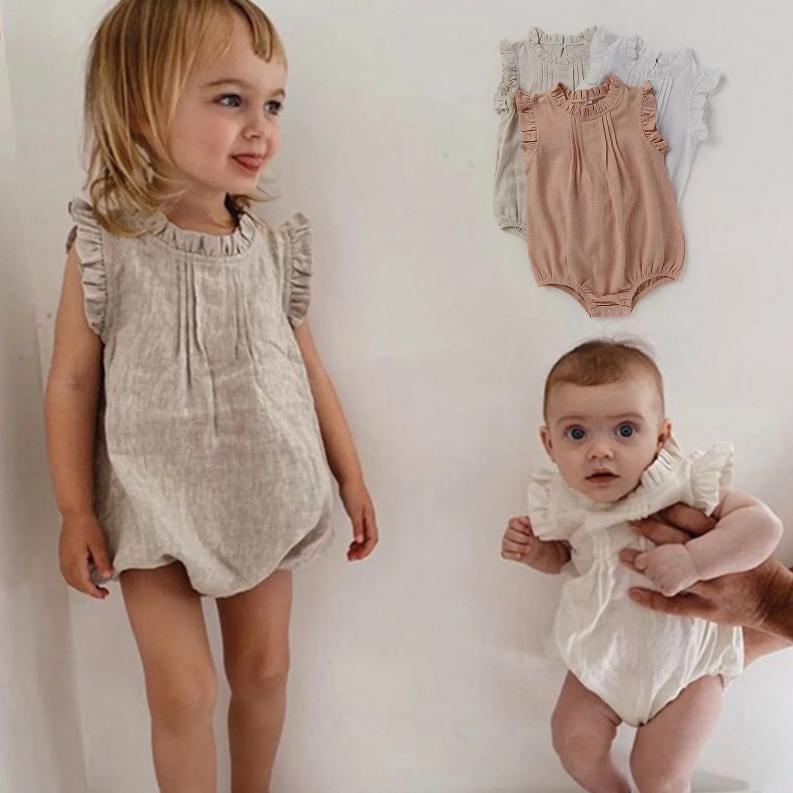 Toddler Kids Girls Infant Soild Breathable Fly Sleeves Romper Jumpsuit Cloths Dinosaur Romper Big Girl Jumpsuits And Romper
Toddler Kids Girls Infant Soild Breathable Fly Sleeves Romper Jumpsuit Cloths Dinosaur Romper Big Girl Jumpsuits And Romper