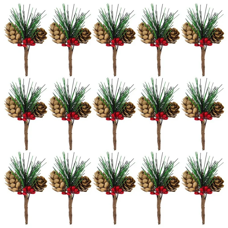 30 Pcs Artificial Pine Cone Picks And Red Berry Mini Artificial Pine Tree For Christmas Party Flower Wreaths Decorations
30 Pcs Artificial Pine Cone Picks And Red Berry Mini Artificial Pine Tree For Christmas Party Flower Wreaths Decorations