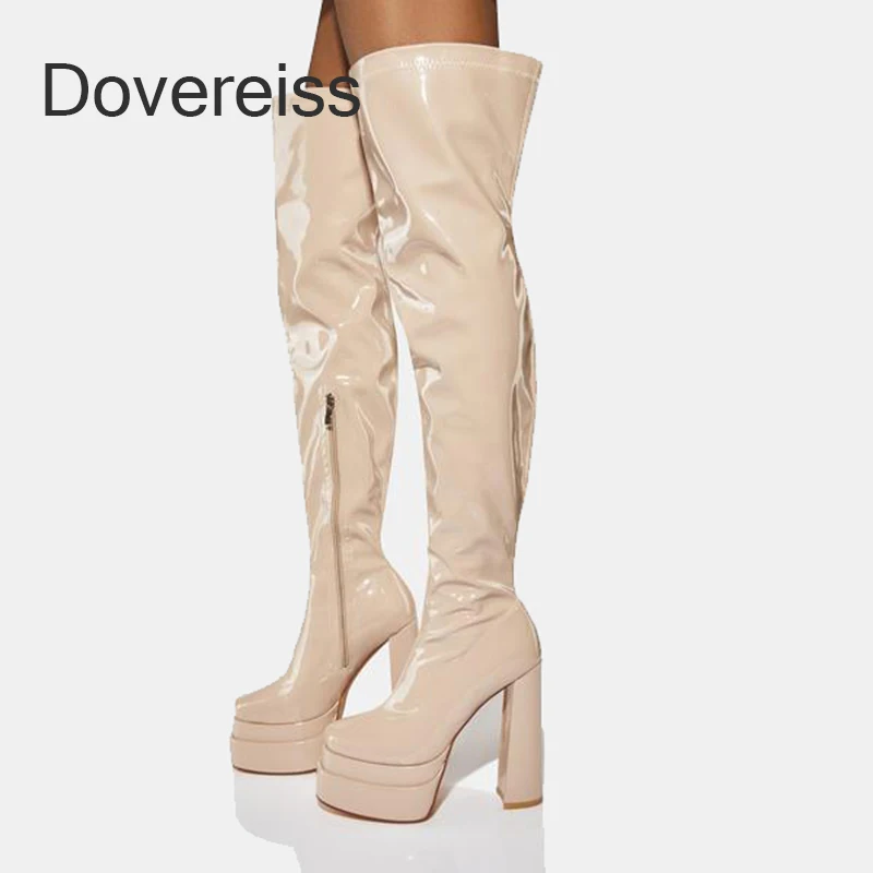 Dovereiss 2022 Winter Platform Chunky Heels Square Toe Apricot Pink Block Heels Over The Knee Boots Fashion Waterproof New 40
Dovereiss 2022 Winter Platform Chunky Heels Square Toe Apricot Pink Block Heels Over The Knee Boots Fashion Waterproof New 40