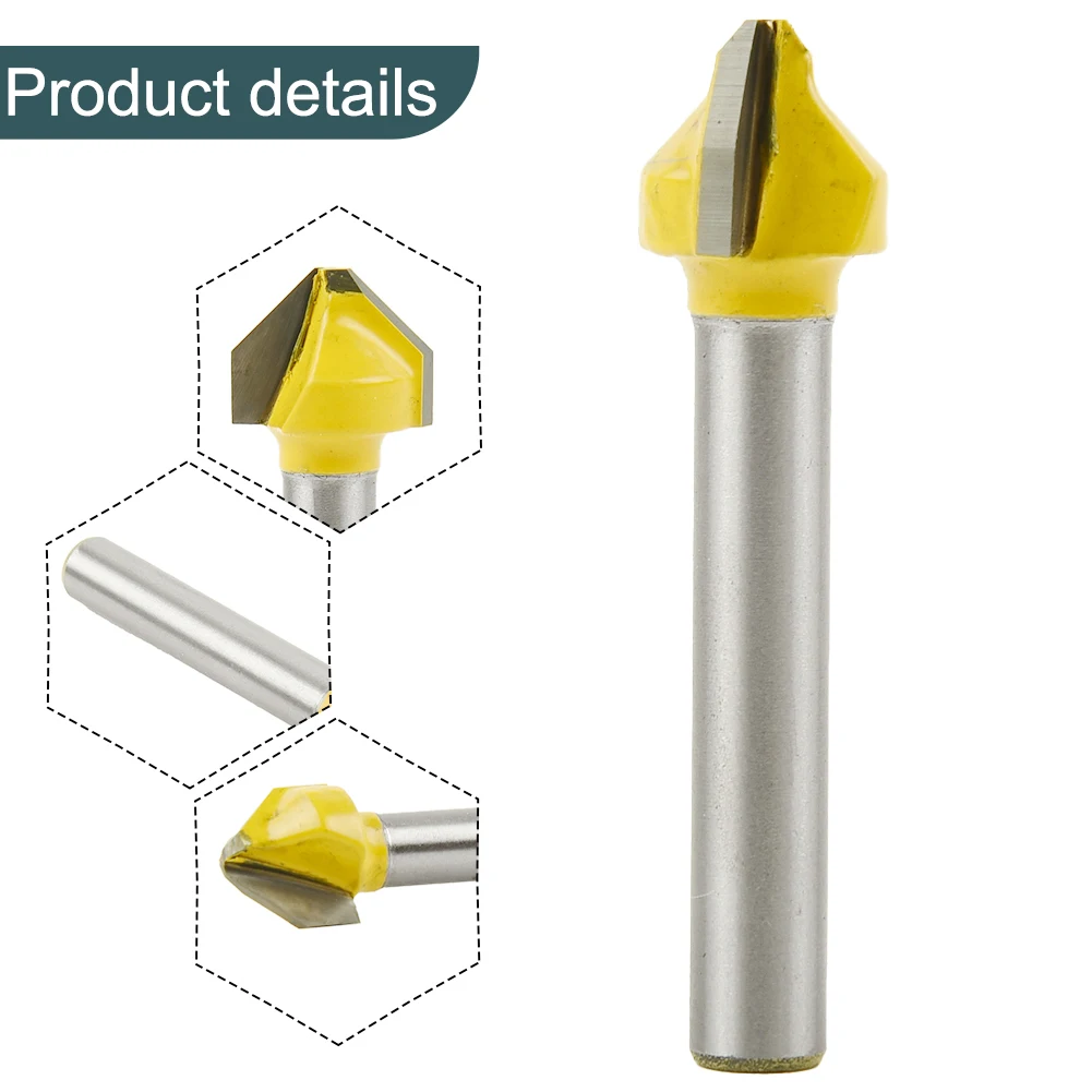 90 Degrees Milling Cutter V-Shape Woodworking Flat Head Carbide CNC Router Bit For Wood Engraving Slotting Milling Cutter Tools
90 Degrees Milling Cutter V-Shape Woodworking Flat Head Carbide CNC Router Bit For Wood Engraving Slotting Milling Cutter Tools