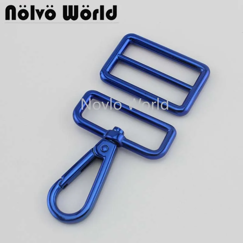 10-30 sets Blue color 38mm snap hook plus 38mm 1.5 Inch Tri-glide buckle buckles for purse handbag hardware
10-30 sets Blue color 38mm snap hook plus 38mm 1.5 Inch Tri-glide buckle buckles for purse handbag hardware