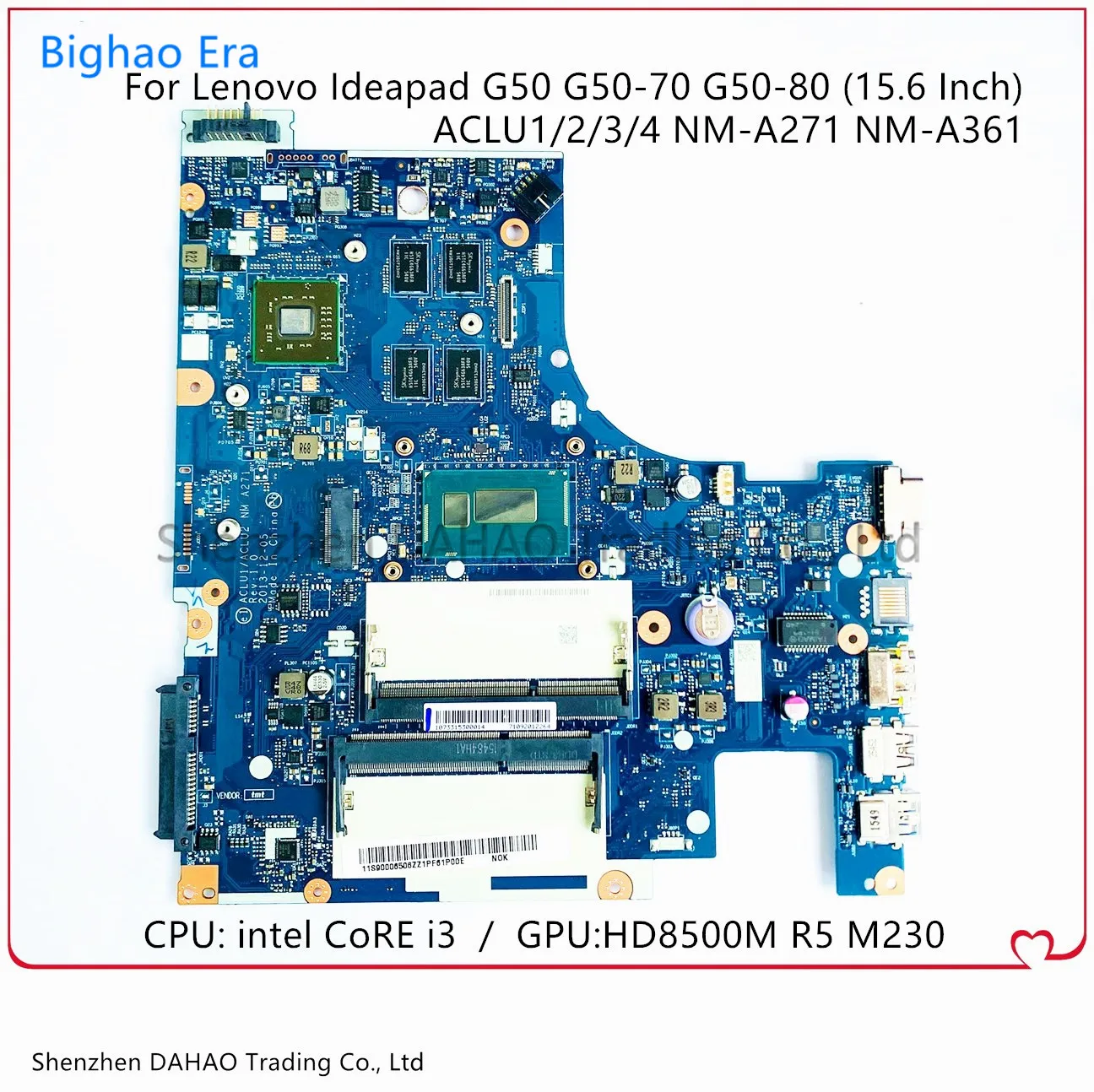 Материнская плата для ноутбука Lenovo Ideapad G50-70 Z50-70 G50-80 с i3 CPU HD8500 R5 M230 GPU 100% полностью протестирована
Материнская плата для ноутбука Lenovo Ideapad G50-70 Z50-70 G50-80 с i3 CPU HD8500 R5 M230 GPU 100% полностью протестирована