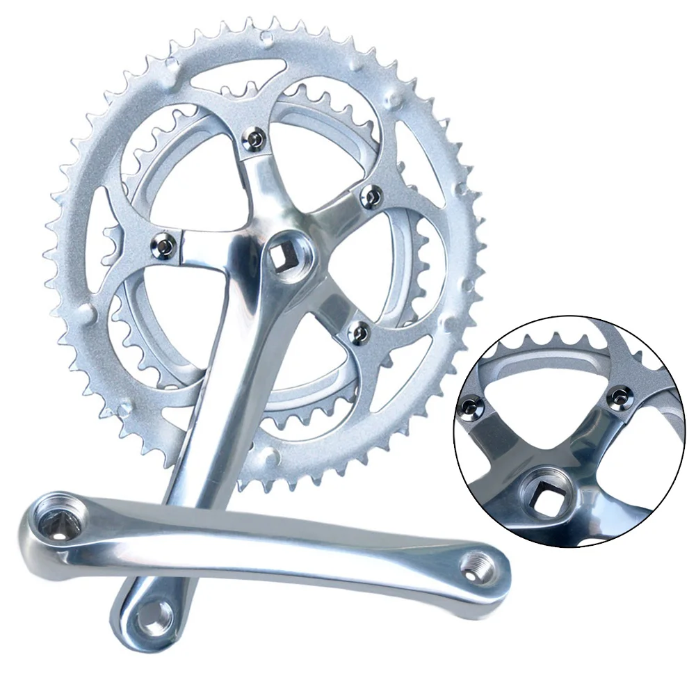 Bicycle Road Double Chainwheel Set Crankset Chainset 170mm Square Taper Hole Silver Crank Five-claw Crank Double Disc 110BCD
Bicycle Road Double Chainwheel Set Crankset Chainset 170mm Square Taper Hole Silver Crank Five-claw Crank Double Disc 110BCD