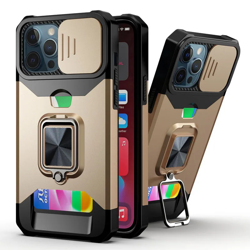 Slide Camera Kickstand Card Wallet Case For Iphone 13 12 11 Pro Max 8 7 6 X XS XR Shockproof Protective Phone Cover
Slide Camera Kickstand Card Wallet Case For Iphone 13 12 11 Pro Max 8 7 6 X XS XR Shockproof Protective Phone Cover