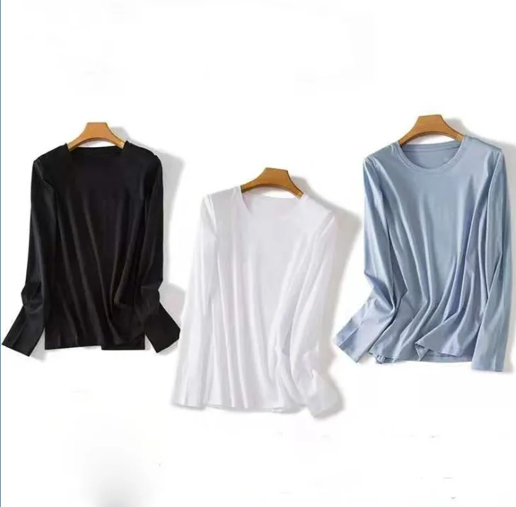 Женская хлопковая Футболка с рукавом семь восьмых, летний Свободный Топ с рукавом средней длины, 2020 
Женская хлопковая Футболка с рукавом семь восьмых, летний Свободный Топ с рукавом средней длины, 2020