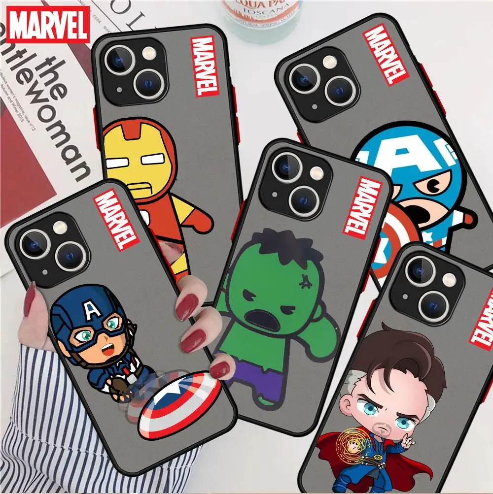 Трендовый милый чехол с героями Marvel для iPhone 8 Plus XR 7 13 Mini 11 12 Pro Max XS SE 6splus 8 p, чехол для сотового телефона 6 s 6, противоударный матовый
Трендовый милый чехол с героями Marvel для iPhone 8 Plus XR 7 13 Mini 11 12 Pro Max XS SE 6splus 8 p, чехол для сотового телефона 6 s 6, противоударный матовый