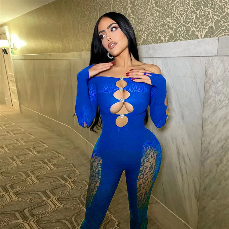 Hollow Out Jacquard Mesh Jumpsuit Women Green Sexy See Through Slash Neck White Long Sleeve Skinny Black Overalls Bodysuit Monos
Hollow Out Jacquard Mesh Jumpsuit Women Green Sexy See Through Slash Neck White Long Sleeve Skinny Black Overalls Bodysuit Monos