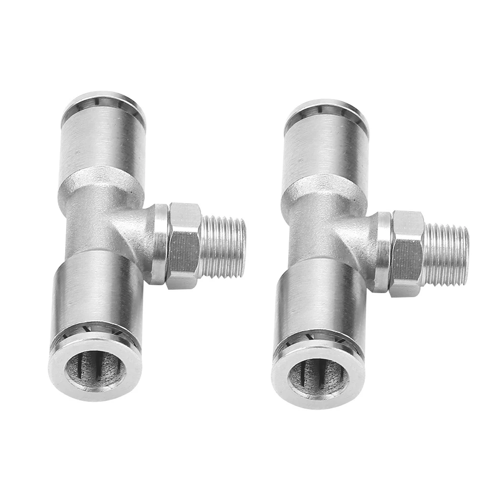 2Pcs All-copper Nickel-plated 8mm 3 Way Pneumatic Quick Connector + BSPP Male Thread(1/8”) 3
2Pcs All-copper Nickel-plated 8mm 3 Way Pneumatic Quick Connector + BSPP Male Thread(1/8”) 3