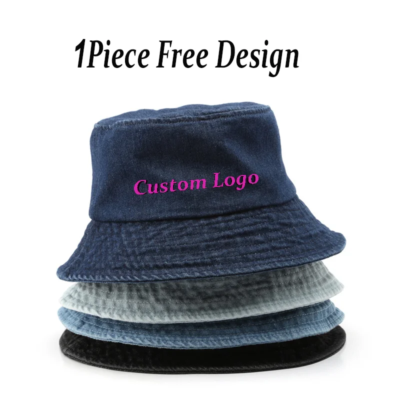 Custom Washed Bucket Hat Women Vintage Denim Cotton Embroidered Logo Panama Outdoor Men Diy Fishing Cap Bob Chapeau
Custom Washed Bucket Hat Women Vintage Denim Cotton Embroidered Logo Panama Outdoor Men Diy Fishing Cap Bob Chapeau