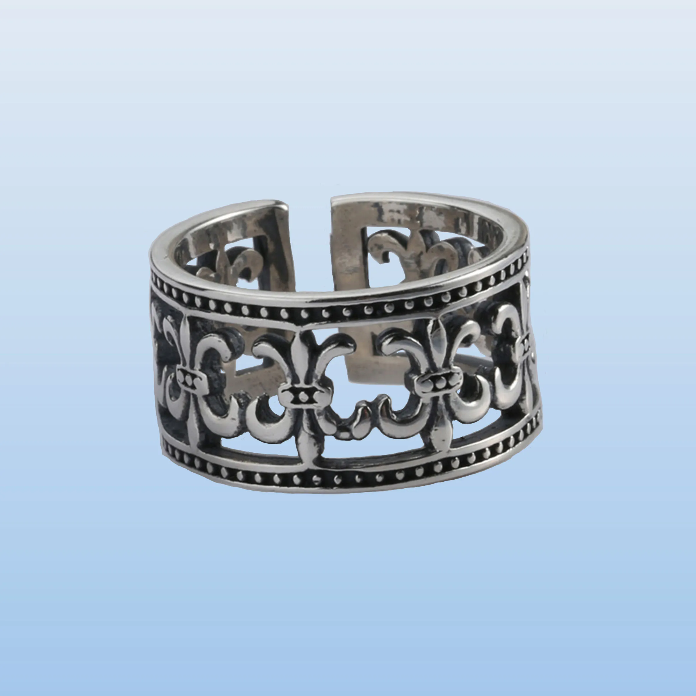 Flor de Lis Anillo Plata 925 Sterling Silver Mens Retro Vintage Lily Flower Ring French Royal Heraldry Emblem Distressed Jewelry
Flor de Lis Anillo Plata 925 Sterling Silver Mens Retro Vintage Lily Flower Ring French Royal Heraldry Emblem Distressed Jewelry