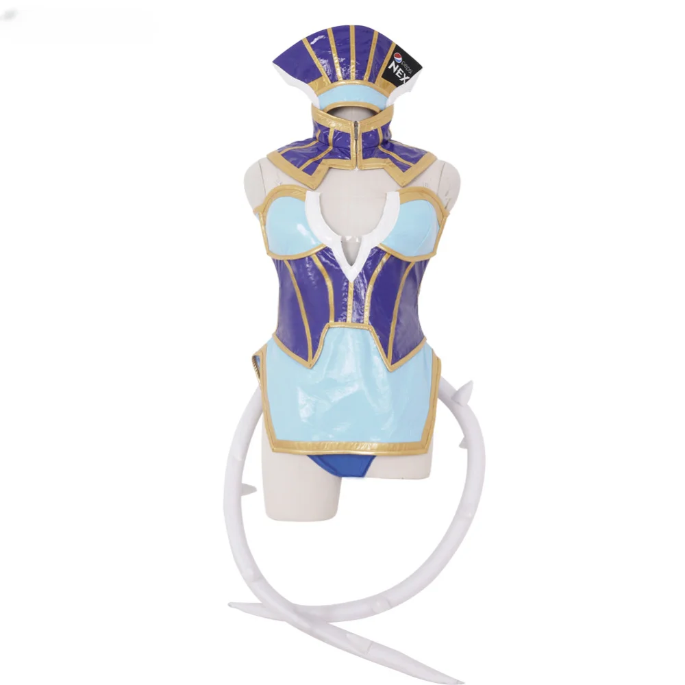 

Halloween TIGER & BUNNY Blue Rose Dress Costumes Karina Lyle PU Leather Costume Cosplay Anime movie costume Custom Made