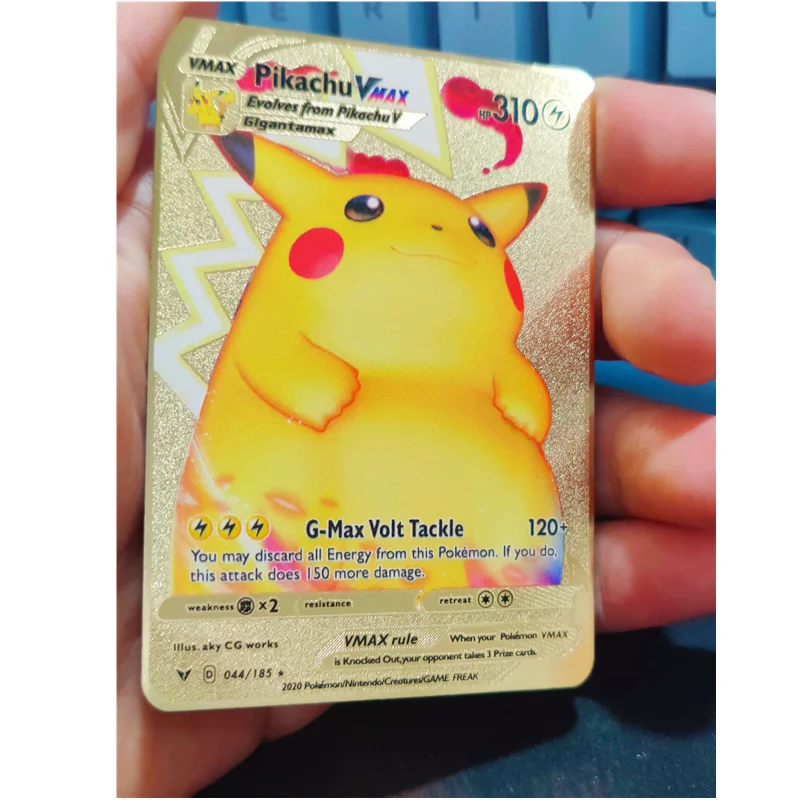 2022 New Pokémon Cards, Metal Cards, Pikachu Vmax Cards, Charizard Mewtwo Game Battle Collection Cards, Children's Toys
2022 New Pokémon Cards, Metal Cards, Pikachu Vmax Cards, Charizard Mewtwo Game Battle Collection Cards, Children's Toys