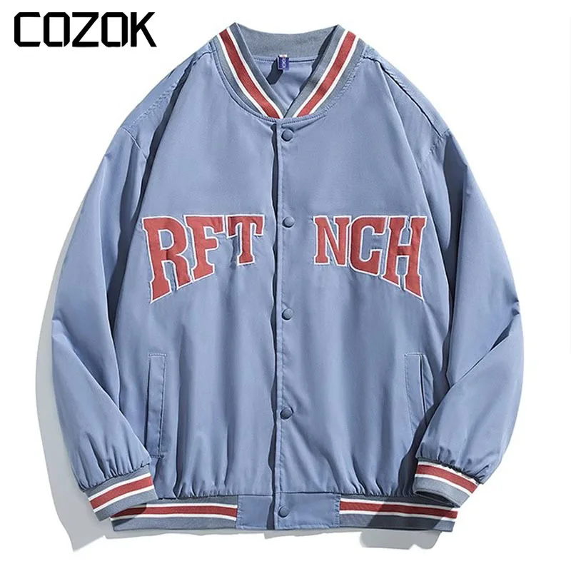 Spring Vintage Baseball Jacket Men Women High Street Letter Embroidery Single Breasted Casual Bomber Varsity Coach Coats Couple
Spring Vintage Baseball Jacket Men Women High Street Letter Embroidery Single Breasted Casual Bomber Varsity Coach Coats Couple