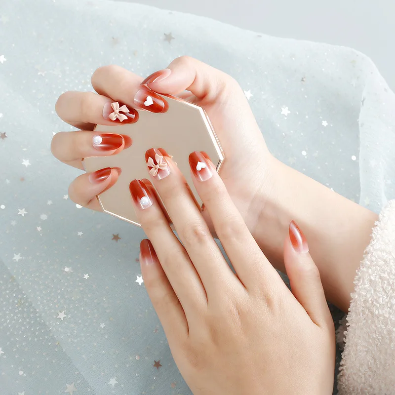 24pcs Midi Press On Nails Gradient Brown Fake Nails Full Coverage Artificial Nail Patch For Women & Girls Nails Accessories
24pcs Midi Press On Nails Gradient Brown Fake Nails Full Coverage Artificial Nail Patch For Women & Girls Nails Accessories