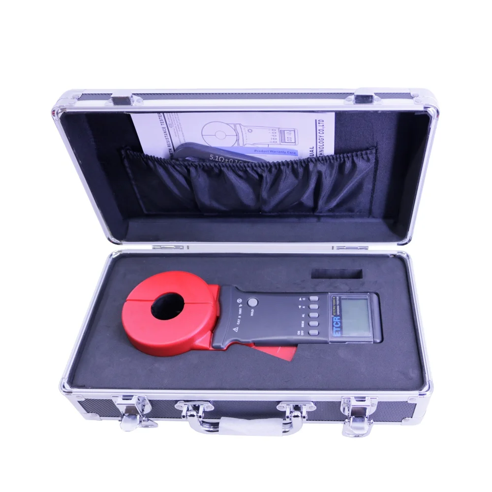 ETCR2100C+ Clamp Ground Earth Resistance Tester Range 0.01~1200 ohm 
ETCR2100C+ Clamp Ground Earth Resistance Tester Range 0.01~1200 ohm