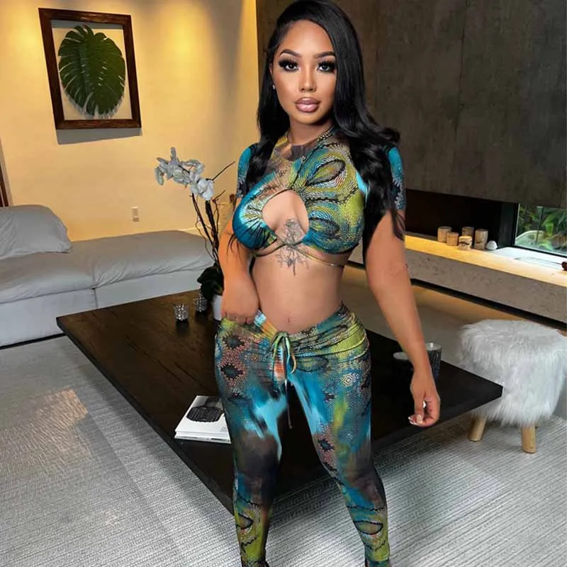 Tie Dye Womens Two Peice Sets Summer 2022 Bandage 2 Piece Sets Womens Outfits Hollow Out Sexy Crop Top and Pants Set Y2k Clothes
Tie Dye Womens Two Peice Sets Summer 2022 Bandage 2 Piece Sets Womens Outfits Hollow Out Sexy Crop Top and Pants Set Y2k Clothes
