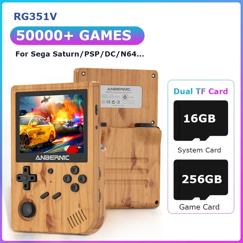 RG351V Retro Handheld Game Console 256G With 50000+ Games 16G RK3326 Open Source Console Emulator For PS1/PSP/N64/NDS Kid Gift
RG351V Retro Handheld Game Console 256G With 50000+ Games 16G RK3326 Open Source Console Emulator For PS1/PSP/N64/NDS Kid Gift