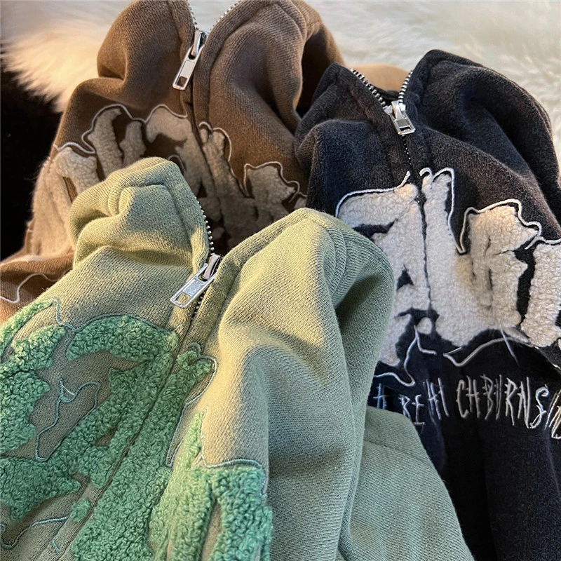 Retro Brushed Letter Embroidery Hoodies Women Autumn Long Sleeve Loose Hoodie Streetwear Oversized Zip Up Sweatshirt Y2K Clothes
Retro Brushed Letter Embroidery Hoodies Women Autumn Long Sleeve Loose Hoodie Streetwear Oversized Zip Up Sweatshirt Y2K Clothes