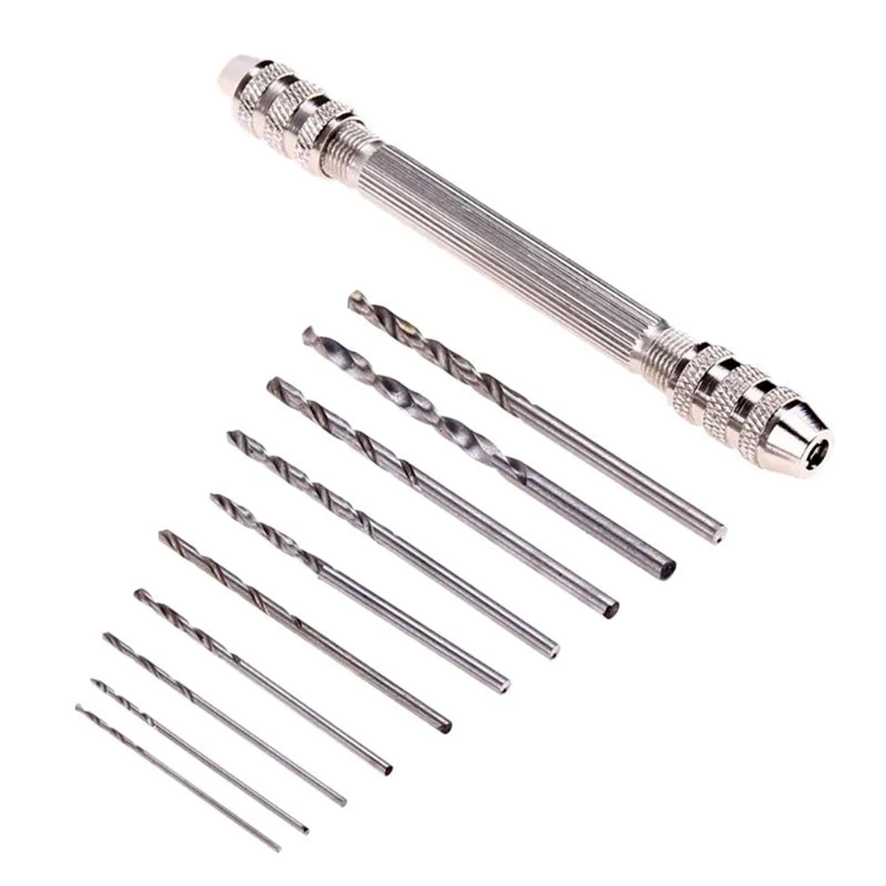 Double Mini Hand Drill With 10Pcs 0.8mm-3.0mm HSS High Speed Steel Straight Shank Twist Drill Bit Power Tools Mini Hand Drill
Double Mini Hand Drill With 10Pcs 0.8mm-3.0mm HSS High Speed Steel Straight Shank Twist Drill Bit Power Tools Mini Hand Drill