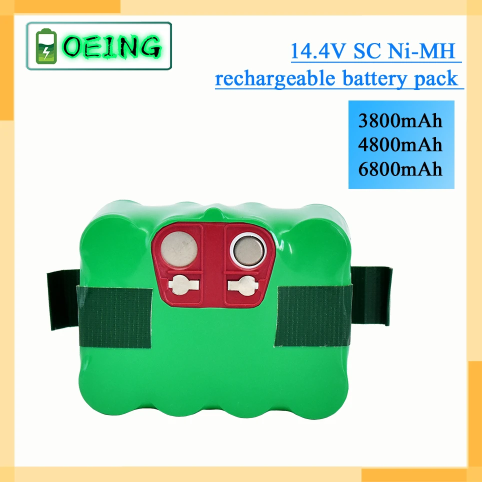 14.4V SC Ni-MH rechargeable battery pack 6800mAh Vacuum Cleaner Sweeping Robot for KV8 XR210 XR510 XR210A XR210B XR510B XR510D
14.4V SC Ni-MH rechargeable battery pack 6800mAh Vacuum Cleaner Sweeping Robot for KV8 XR210 XR510 XR210A XR210B XR510B XR510D