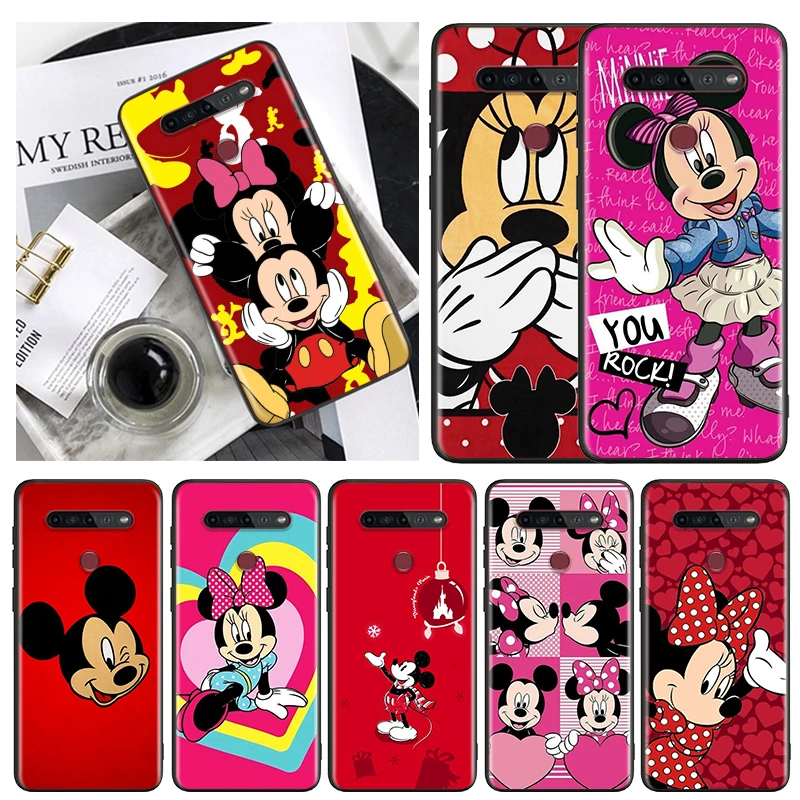 

Red Mickey Minnie mouse Phone Case Black For LG Q60 V60 V50S V50 V40 V35 V30 K92 K71 K61 K62 K51S K42 K41S K50S K22 G8S ThinQ
