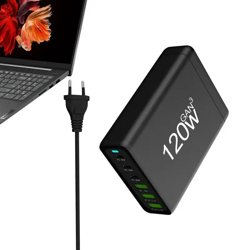 Wall 120W Fast Charger QC3.0 GaN USB C Phone Charger 6 Ports Universal Tablet Laptop Charging Block For IPhone 13/12/11 Pro
Wall 120W Fast Charger QC3.0 GaN USB C Phone Charger 6 Ports Universal Tablet Laptop Charging Block For IPhone 13/12/11 Pro