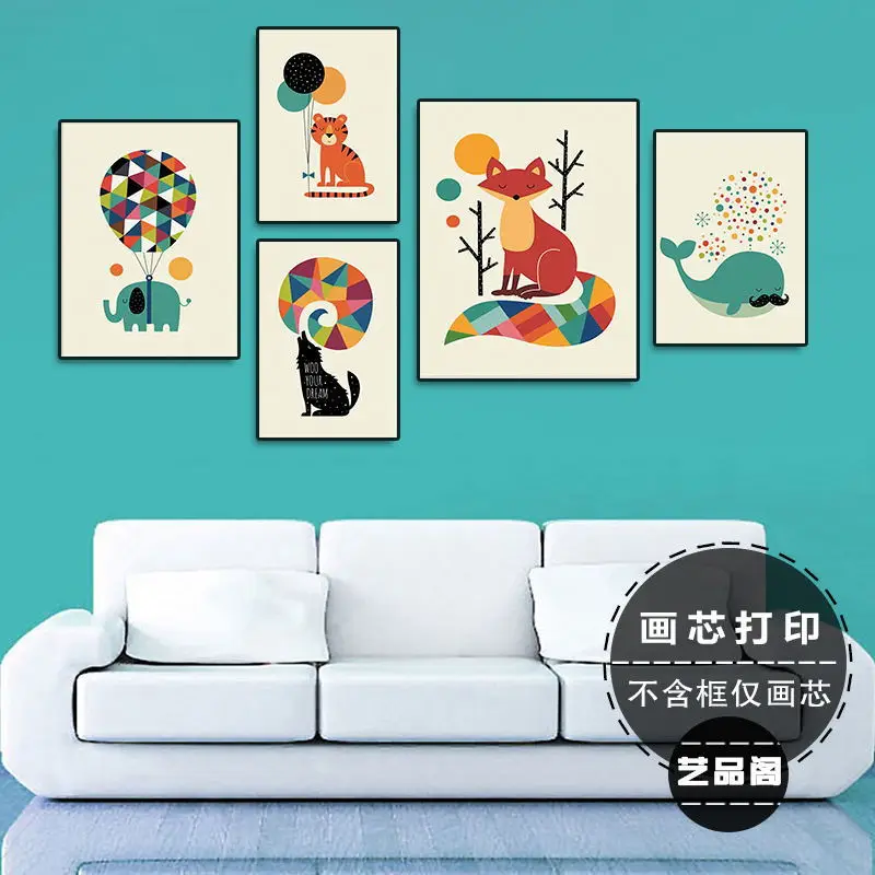 Room Decor Painting Cartoon Tiger Elephant Fox Dolphin Animal Canvas Painting Wall Art Poster Children's Room Decor Home Decor
Room Decor Painting Cartoon Tiger Elephant Fox Dolphin Animal Canvas Painting Wall Art Poster Children's Room Decor Home Decor