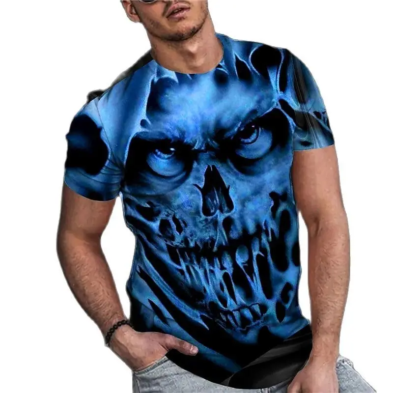 Vintage Horror 3d Skull Print Men's T-shirt Summer Classic Casual O Neck Short Sleeve Fashion Loose Oversized Tops Tee Shirt Men
Vintage Horror 3d Skull Print Men's T-shirt Summer Classic Casual O Neck Short Sleeve Fashion Loose Oversized Tops Tee Shirt Men