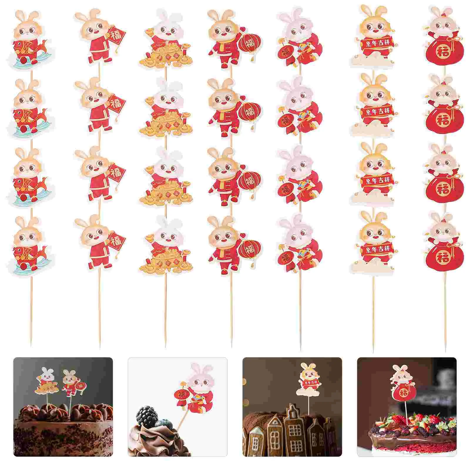 Year Picks Rabbit New Cake Cupcake Toppers Decoration Toothpicks Cakes Appetizer Paper Mascot Happycharacter Fu Zodiac Novelty
Year Picks Rabbit New Cake Cupcake Toppers Decoration Toothpicks Cakes Appetizer Paper Mascot Happycharacter Fu Zodiac Novelty