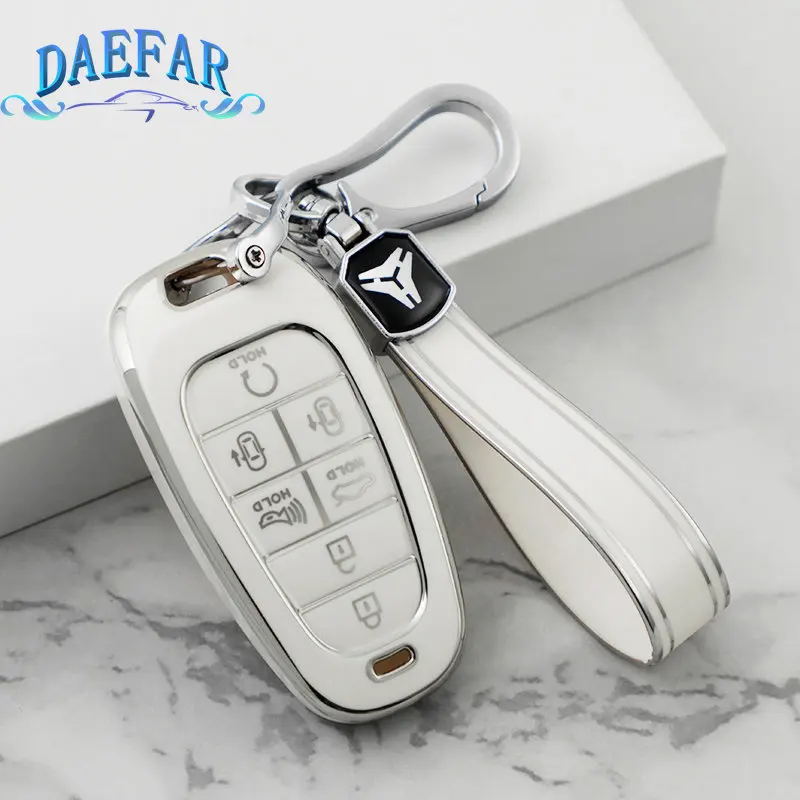 Серебристый край 5 7 кнопок дистанционный ключ брелок чехол для 2020-2021 Hyundai Sonata Nexo DN8 Santa Fe TM Tucson NX4 Staria Ioniq
Серебристый край 5 7 кнопок дистанционный ключ брелок чехол для 2020-2021 Hyundai Sonata Nexo DN8 Santa Fe TM Tucson NX4 Staria Ioniq