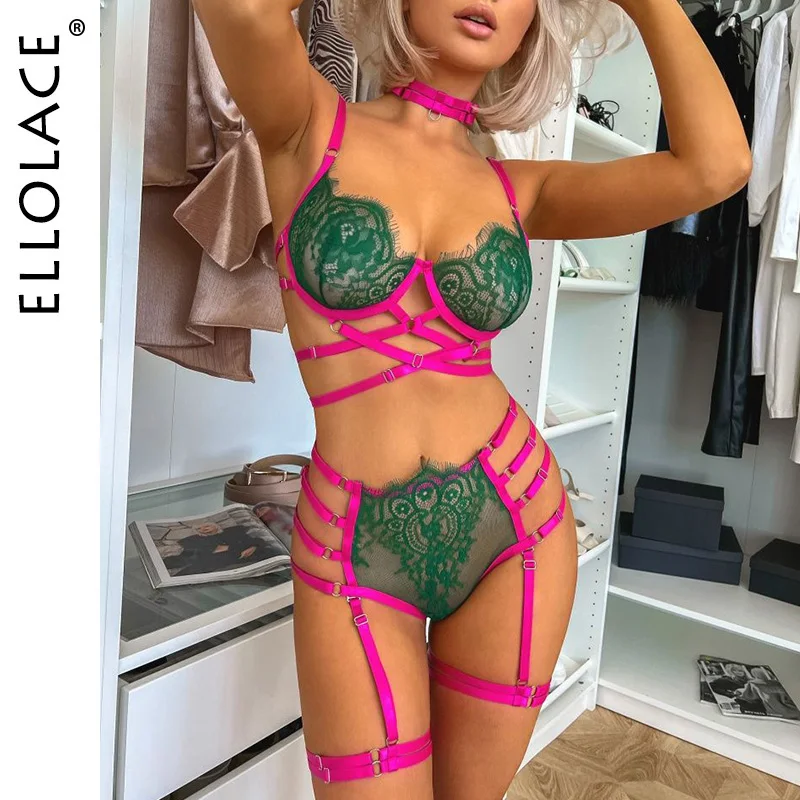 Ellolace Fancy Lingerie Luxury Lace Underwear That Can See Bandage Sexy Costume Uncensored Contrast Color Bras Fetish Intimate
Ellolace Fancy Lingerie Luxury Lace Underwear That Can See Bandage Sexy Costume Uncensored Contrast Color Bras Fetish Intimate