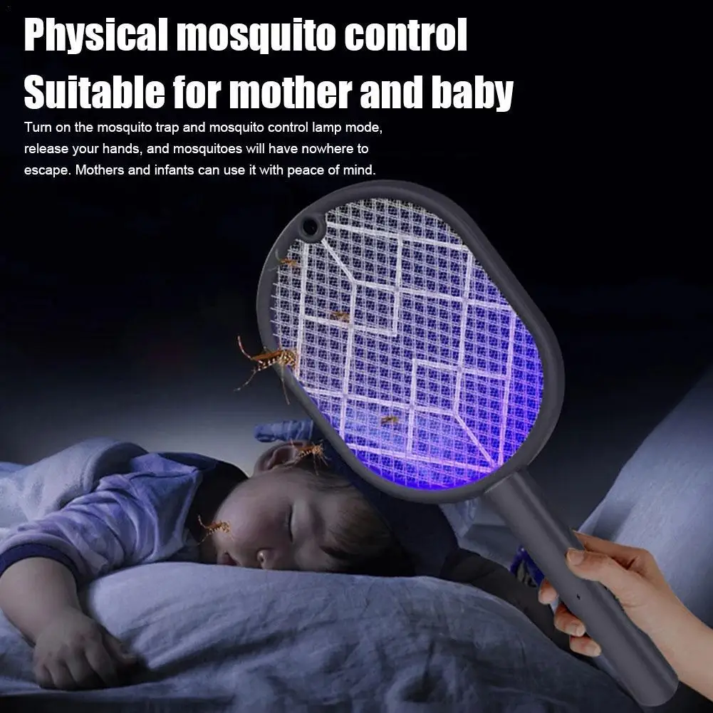 

Portable Electric Mosquito Killer Fly Insect Bug Zapper Handheld Insect Fly Swatter Racket Mosquito Killer Pest Control Bedroom