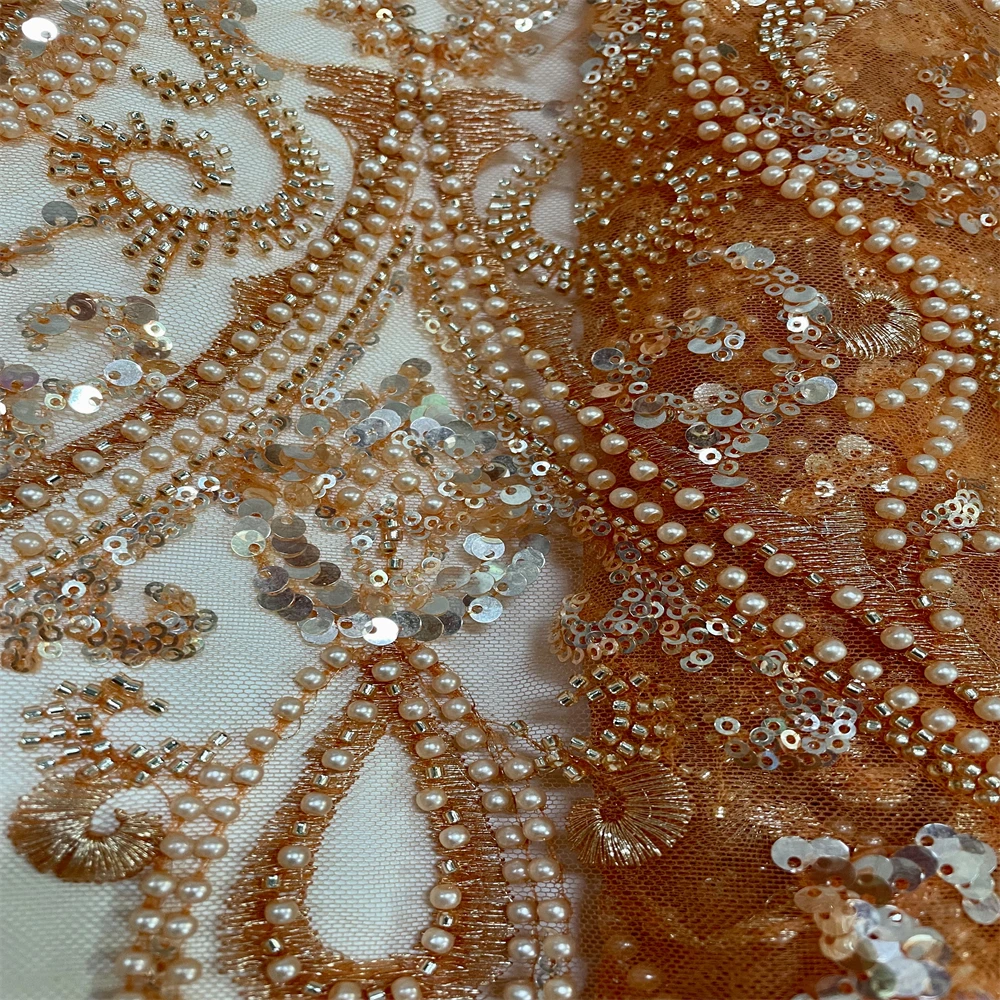 African Lace Fabric 2023 Luxury French Tulle Beaded Lace Fabric Nigerian Sequins Lace Fabric For Wedding Dress Sewing fj-0415
African Lace Fabric 2023 Luxury French Tulle Beaded Lace Fabric Nigerian Sequins Lace Fabric For Wedding Dress Sewing fj-0415