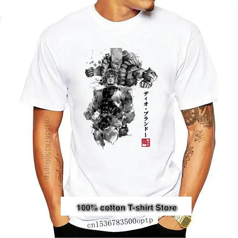 Camiseta con estampado Za Warudo sumi-e para hombre y mujer, ropa para mujer, camisetas de algodón, Tops de Anime Harajuku
Camiseta con estampado Za Warudo sumi-e para hombre y mujer, ropa para mujer, camisetas de algodón, Tops de Anime Harajuku
