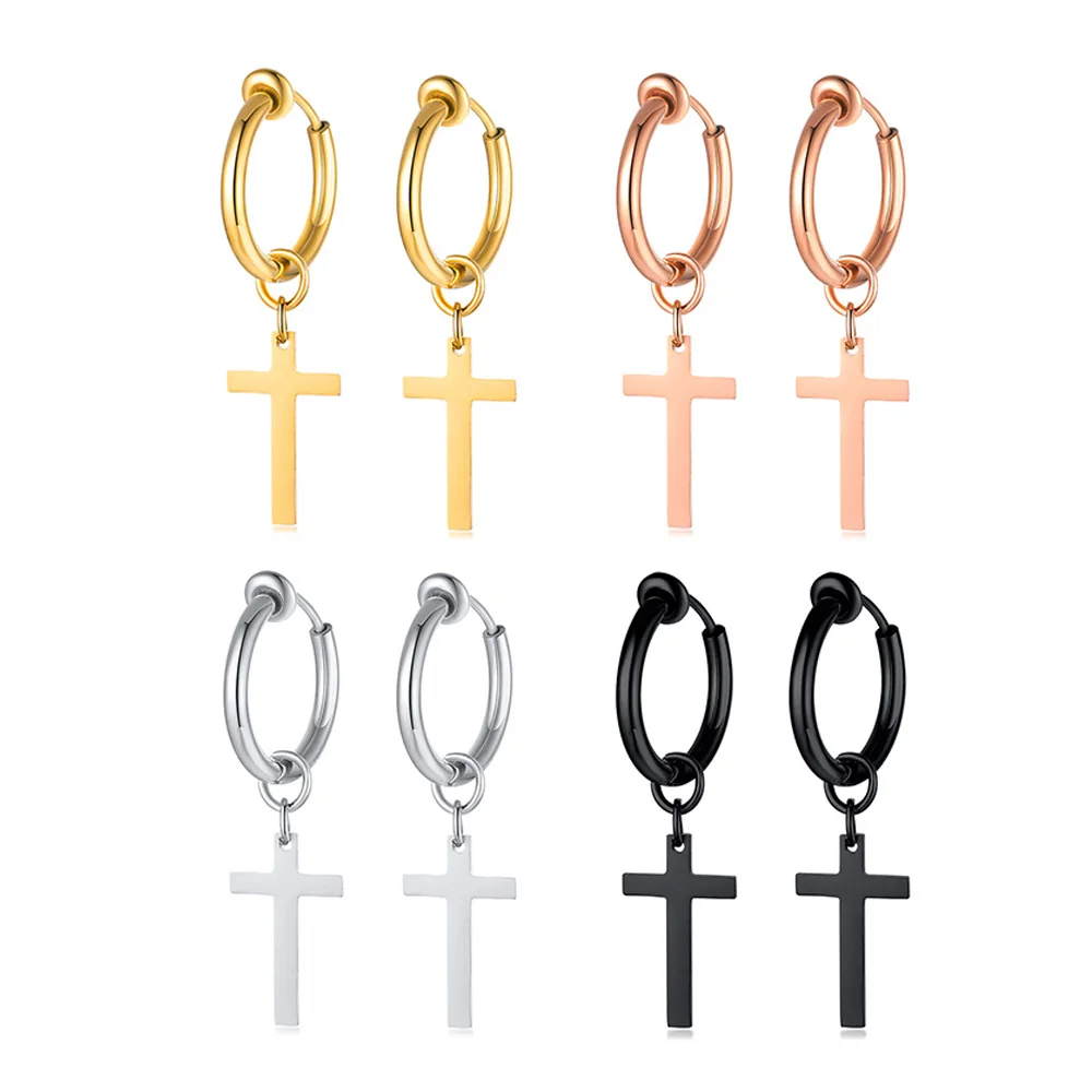 1 Piece Punk Cross Clip Earrings for Men Women Anti Allergy Stainless Steel Earcuffs Accessory Hiphop Hoop Circle Earring
1 Piece Punk Cross Clip Earrings for Men Women Anti Allergy Stainless Steel Earcuffs Accessory Hiphop Hoop Circle Earring