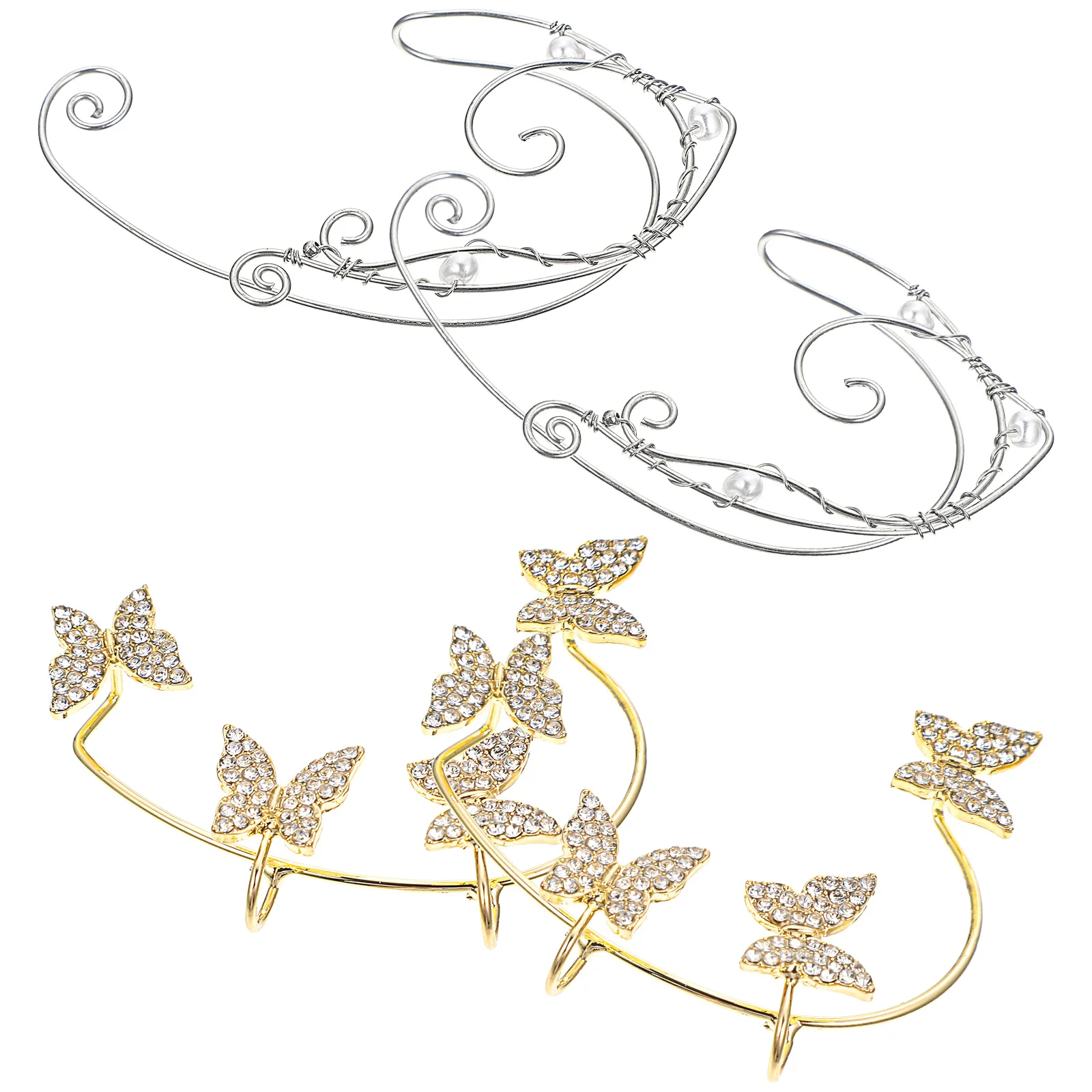 2 Pairs Butterfly Clip on Earrings Elf Ear Cuff Jewelries Ear Clips Decorations for Women Ladies Elf ears
2 Pairs Butterfly Clip on Earrings Elf Ear Cuff Jewelries Ear Clips Decorations for Women Ladies Elf ears