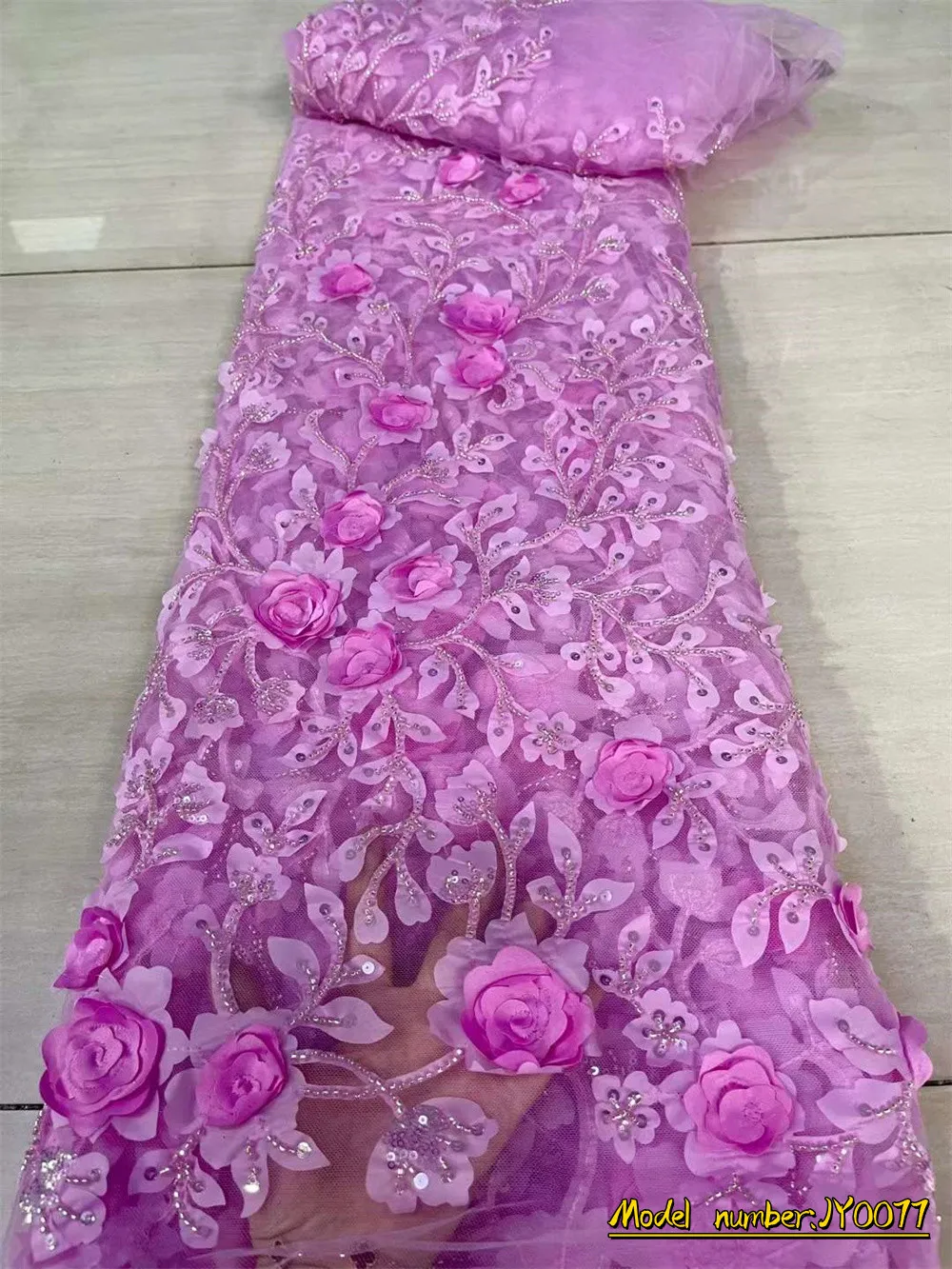 African Lace Fabric 2022 High Quality Lace Sequins 3D Flowers Lace Fabric French Lilac Glitters Fabric For Wedding JY0077
African Lace Fabric 2022 High Quality Lace Sequins 3D Flowers Lace Fabric French Lilac Glitters Fabric For Wedding JY0077