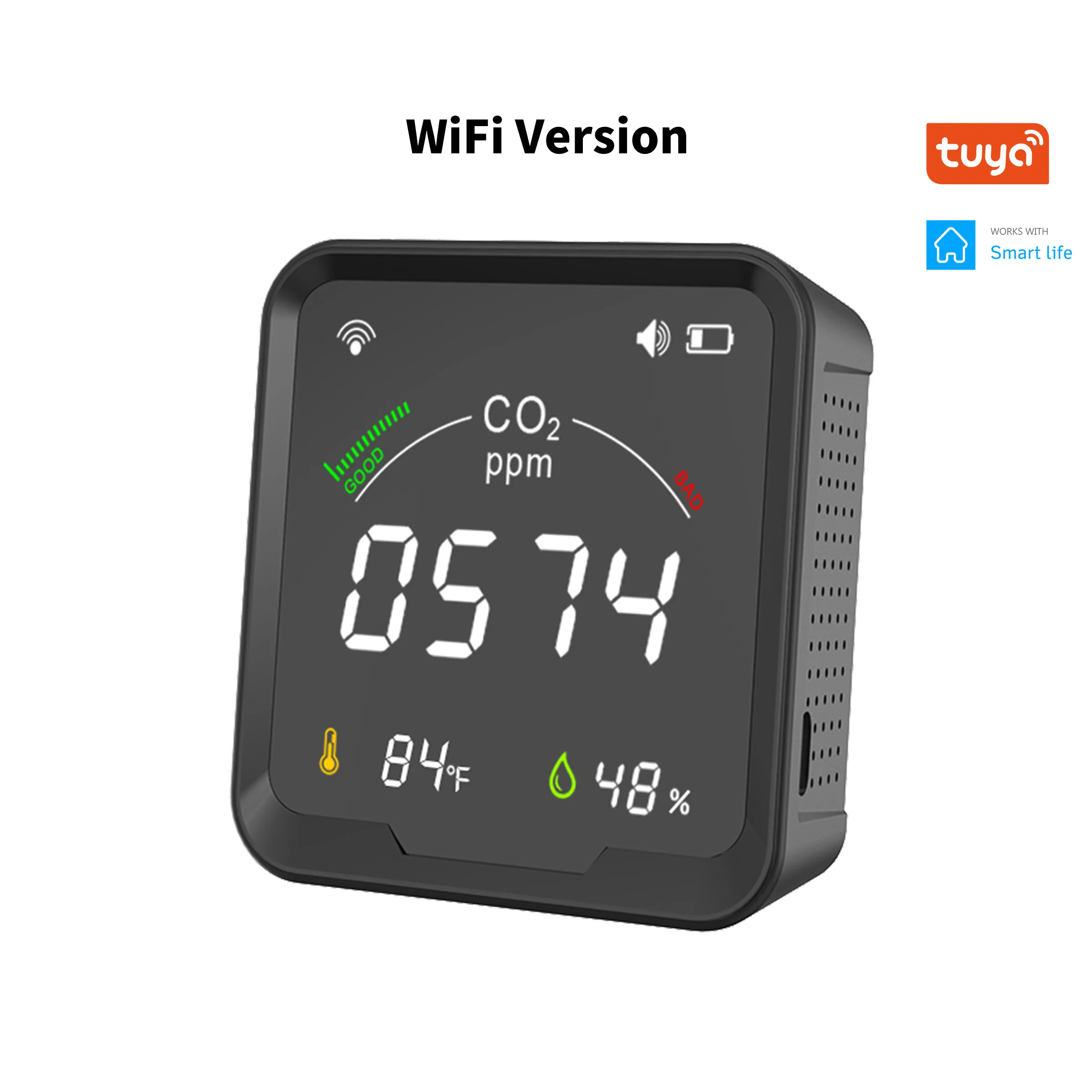 GIRIER WiFi CO2 датчик 3 в 1
GIRIER WiFi CO2 датчик 3 в 1