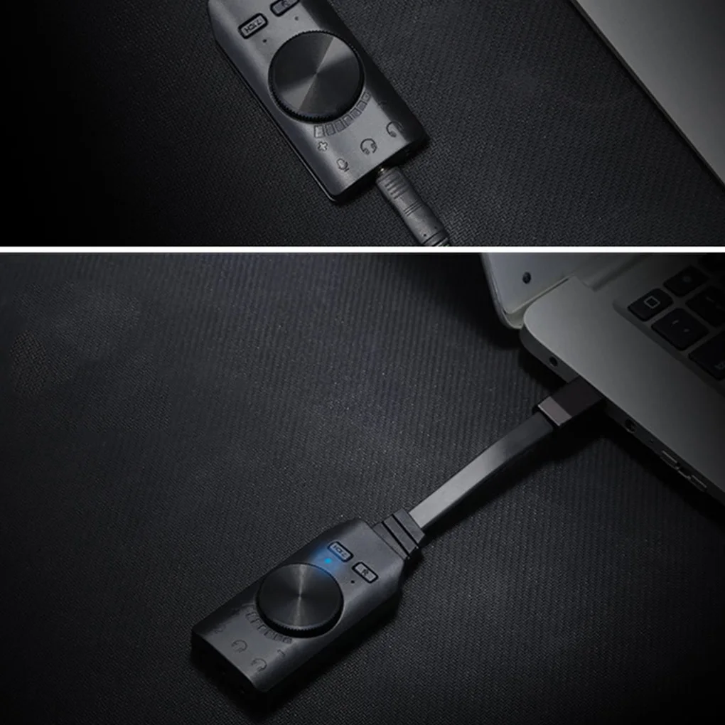7.1 Channel USB Sound Card Computer Laptop External Audio Adapter Card with 3.5mm Headphone Ports
7.1 Channel USB Sound Card Computer Laptop External Audio Adapter Card with 3.5mm Headphone Ports