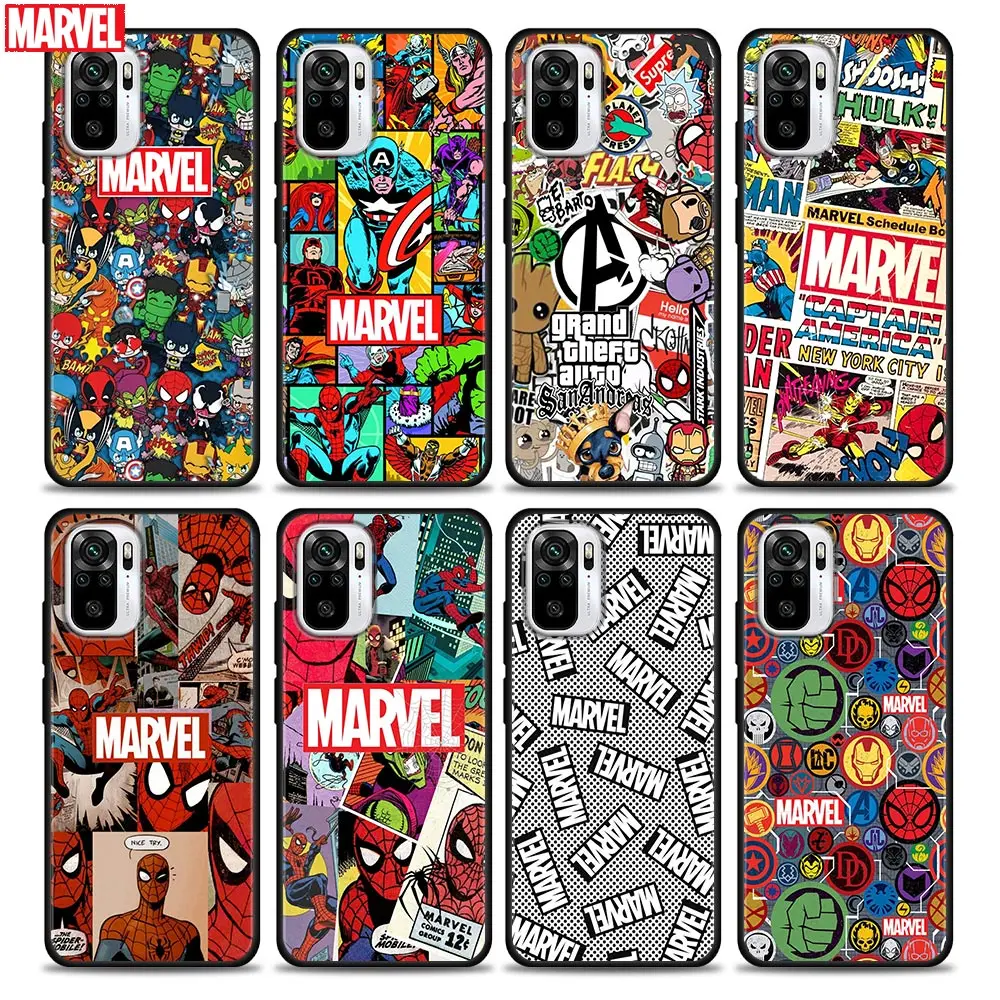 Cartoon Marvel Avengers Logo Comics Shell Funda For Redmi Note 9 9S 9T 10 10S 11 11S 11T 8 8T 7 POCO M4 Pro Soft Cases Cover
Cartoon Marvel Avengers Logo Comics Shell Funda For Redmi Note 9 9S 9T 10 10S 11 11S 11T 8 8T 7 POCO M4 Pro Soft Cases Cover