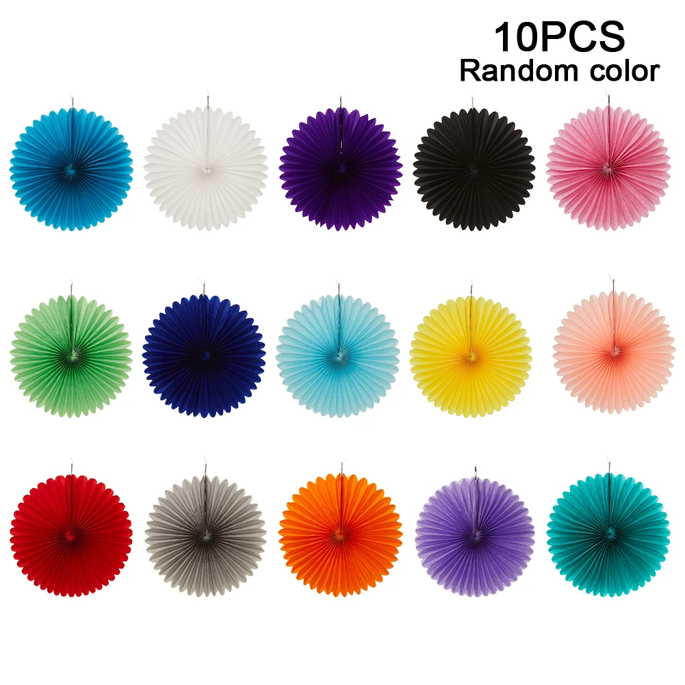 10pcs 8inch Folding Party Decoration Wedding Backdrop Paper Fan Birthday Reusable DIY Random Color Wall Hanging Ceiling Crafts
10pcs 8inch Folding Party Decoration Wedding Backdrop Paper Fan Birthday Reusable DIY Random Color Wall Hanging Ceiling Crafts