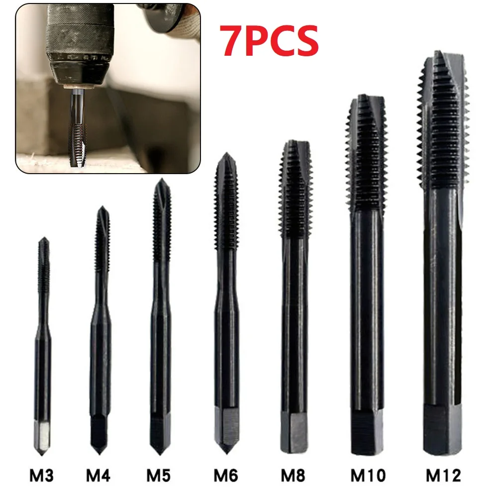 7pcs HSS Screw Thread Metric Tap Drill Bits Screw Machine Compound M3-M12 Straight Groove Tap Drill Hand Tools
7pcs HSS Screw Thread Metric Tap Drill Bits Screw Machine Compound M3-M12 Straight Groove Tap Drill Hand Tools